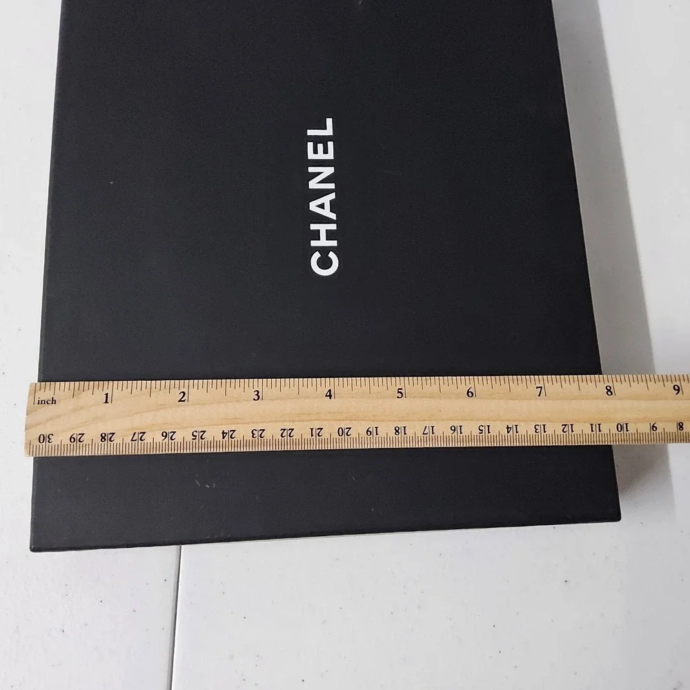 Chanel Black Gift Box Empty Designer‎ Storage 10x8x1.25 Luxury Packaging